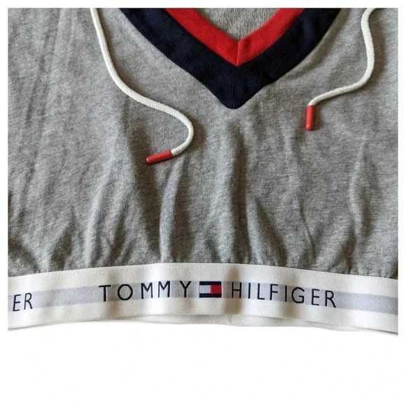TOMMY HILFIGER Cropped Hoodie Size M - Picture 5 of 7
